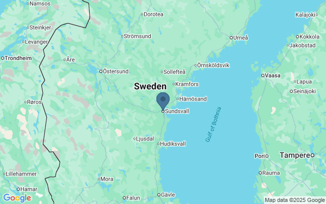 Kaart met locatie Norrland